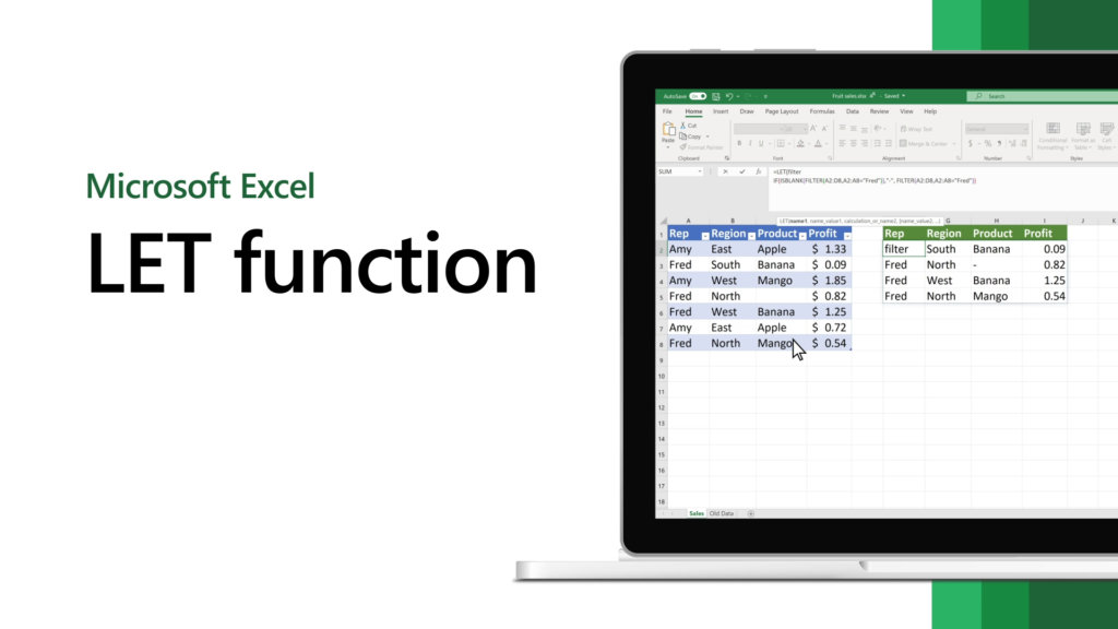 Excel 2021 LET Function